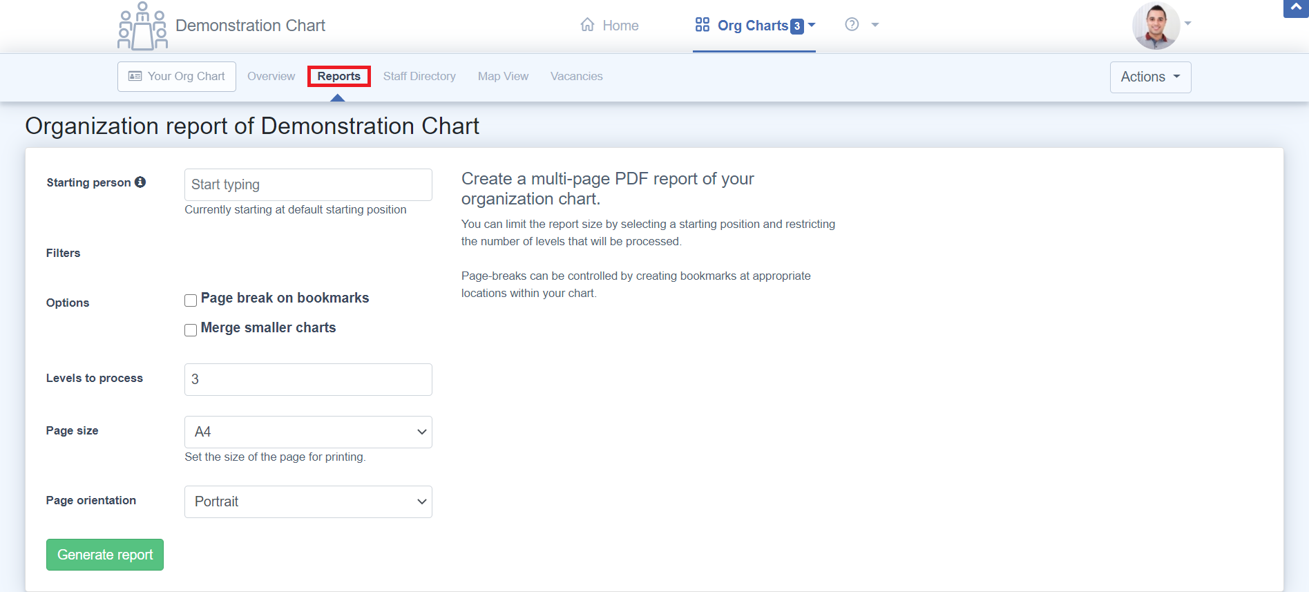 Access Report Chart